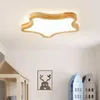 Lampes suspendues Nordique Japonais Creative Nuages LED Plafonnier En Bois 24W Enfant Chambre De Bébé Lumières Chambre Décoration 220V