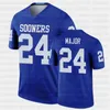 Dh C202 Maillot de football Blue Legend 1 Jalen fait mal à Kyler Murray 2 CeeDee Lamb Henderson Pledger Mayfield Rattler Wease Grimes Mims