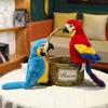 15st 25 cm papegoja färgglada djur plysch leksak fyllda fluffiga fyra färger fågeldocka som riktig plushie peluche barn som blankar julklapp