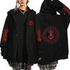 Sweats à capuche pour hommes Sweats Automne Hiver Zip Manteau À Capuche Mode Sweat Harajuku Anime Berserk Cool Loog Manches Hommes Femmes Vestes Vêtements Harajuku Puck 220928