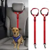 Colliers pour chiens Laisses pour animaux de compagnie Sécurité réglable Ceinture de sécurité pour voiture Harnais Laisse Chiot Ceinture de sécurité Clip de voyage universel Sangle Conduit Produits