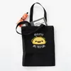 Einkaufstaschen Japanische Einkaufstasche für Lady Literary Cartoon Canvas Schulter Mädchen Studenten Baumwolltuch Eco Shopper