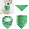 Christmas Printed Pet Dog Triangle Bibs Collars Santa Claus Snowflake Pattern Puppy Pets Bandana Deer Bell Pet Accessories Scarves BH7649 TQQ