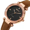 Wristwatches Geneva Women's Watches Fashion Starry Sky Dial Leather Band Quartz Wristwatch Casual Ladies Montre Feminino