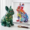 Decoratieve objecten Figurines geschilderd colorfu bulldog sculptuur ornamenten bureau ation wijnkast kantoor nodic home 220928