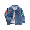 Jackets Kid Boys Jeans Coats Cartoon M Printed Denim Blue 2 3 4 5 6 7 8 Years Baby Girls Children Clothing Toddler Autumn Spring 220928