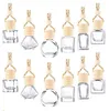 Difusores de garrafa de perfume de carro Difusores de perfume pendente Ornamento Seconner de ar para ￳leos essenciais Fragr￢ncia Garrafas de vidro vazias RRE14550