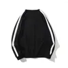 Men's Hoodies White Stripes Black Sport Sweatshirt Hip Hop Streetwear Hoodie Top Men Women Unisex Pullovers