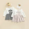 Fille Robes Né Bébé Filles Robe Automne Printemps Princesse Pour Enfants Patchwork Avec Arc Infant Toddler Vêtements