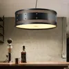 Lampes suspendues Doxa Simple moderne pour luminaires de chambre à coucher fer rond suspendu lumière salon bar lampara