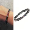 Bracelets de cheville ensemble bracelet couples distance noir blanc pierre de lave naturelle oeil de tigre perles bracelets de yoga pour hommes femmes corde élastique bijoux