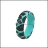 Band Rings Leopard Sile Band Rings Wedding 5.7Mm Sil Gel Rubber Jewelry Boho Style Sports Finger Ring Drop Delivery 2021 Bdejewelry Dhmx4