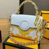 Bolsos de noche Bolso de hombro Mujer Armpit Crossbody Bolsos Bolsos Monedero Moda Oro Barroco Estampado Tote Monederos Cuero Genuino Lona Metal ChM