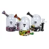 Smoking accessories ghost water pipe silicone and glass hookahs dab rig smoke bubbler tube