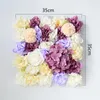 Decorative Flowers 2pc 3D Artificial Rose Flower Wall Panels Hydrangea Peony Home Party Wedding Background Baby Shower Decoration