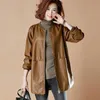 Vestes en similicuir pour femmes en cuir 6XLFashio mi-long en cuir automne et hiver coréen lâche uniforme de baseball coupe-vent élégant 220928