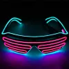 ￓculos luminosos luminosos brilhantes Halloween luminoso sinal de neon festa de natal Bril piscando leve