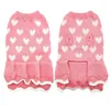 Hondenkleding huisdierkleding voor kleine honden winter warme kat trui jurk puppy liefde patroon kanten rok kleding pullover outfit