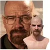 Nuovo film Celebrity Latex party Mask Breaking Bad Professor Mr. White Costume realistico Halloween Cosplay Puntelli Maschere