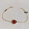 Frauen Designerin Charme Armbänder 4/Vier-Blatt-Klee Rosegold Ladybug Luxusschmuck mit Schachtel
