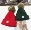 Winter caps Hats Women and men Beanies with Real Raccoon Fur Pompoms Warm Girl Cap snapback pompon beanie