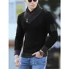 Camisolas de camisola masculina Turtleneck Men Winter moda moda vintage su￩ter masculino masculino slim fit pullovers de l￣ de malha de malha