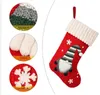 Poupée sans visage tricot bas grand noël tricoté sans visage Santa Gnome poupée chaussettes bonbons cadeau sac décoration de noël de798