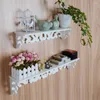 Hooks 2022 Modello Ly Mensola da parete in legno intagliato bianco Espositore per appendere decorazioni per la casa