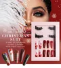 Épais Curly Crisscross Faux Cils et Faux Ongles pour la Fête de Noël Fabriqué à la Main Réutilisable Multicouche Couleur Faux Cils Extensions Yeux Maquillage 18 Modèles DHL