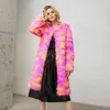 Women's Fur Faux Women Jacket Multicolor Sparkling Long Sleeve Fourrure Femme Fluffy Hairy Warm Fake Coat Winter Slim Outerwear 220928