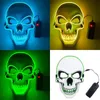 10 couleurs Halloween Horreur LED Masque Crâne Forme Lumière Froide Masques Rougeoyants Danse Glow In The Dark Festival Cosplay Masque Effrayant Pour Femmes Hommes Party Supplies RRE14571
