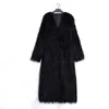 Womens Fur Faux Autumn Winter Longsleved Collarfree Female Slim Loose Ry Ry Warm Jacket Plus Size 4XL 220927