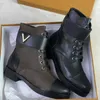 2022 Klassischer Chelsea-Stiefel für Damen, Beaubourg-Stiefelette, echtes Leder, lässige Plateauschuhe, Jacquard-Textil, Schnür-Martin-Stiefel mit Box 330