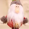 Рождественская елка подвесной плюшевые украшения Санта -оленей кукла снеговика с колокольчиками украшения для вечеринок xbjk22091584067
