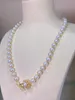 Chains A Pearl Necklace That Turns The Upper Body Into Playful And Agile Lady 6-7mm Freshwater Pearls Nearly Round Extremely Sl
