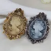 Fotoram Lady Head Portrait Brosch Pin Fashion Business Suit Topps Corsage Rhinestone Brosches Fashion Jewelry