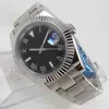 Orologi di design di lusso SUPERCLONE Datejust RO Sapphire Silver Dial Orologi da polso Vetro Numero romano 40mm Luminoso Miyota 8215 Movimento automatico Orologio da uomolz7g