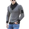 Camisolas de camisola masculina Turtleneck Men Winter moda moda vintage su￩ter masculino masculino slim fit pullovers de l￣ de malha de malha