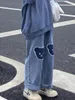 女性Sジーンズかわいいヒップホップベアプリントガールズクールハームパンツズボン女性パンクハイウエストデニムバギーイン秋のハラジュクフェム220928