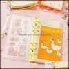 Anteckningar Notepads A5/A6 Daisy Loose-Leaf Notebook 3 Hole PVC Transparent Binder Korea Stationery Handbook Journal Fema ShapedBagsshop DHFCO
