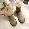 Boot Ankle Chunky Snow Boots Women Winter Flats Fur Woman Shoes Designe