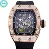 Watches Wristwatch Designer Luxury Mens Mechanics Watch Richa Milles Wristwatch Man Diamond Inlaid Imported Mechanical Men's Wine Barrel La Z4K6