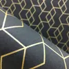 Обои темно -серого белого черного простых геометрических бумажных рулон современный дизайн бумага Декора дома спальня гостиная Фон 220927