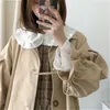 Trench Coats Trench Women Long Coats Losse eenvoudige Harajuku Streetwear Nieuwe all-match chic Daily Wind Breaker Classic All-match preppy stijl Ins Y2209