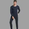 Kış için erkek termal iç çamaşırı setleri Termal uzun Johns Giysileri Kalın Giysiler Katı Damla 220927