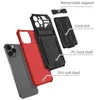 Armor Protect Case for iPhone 14 13 11 12 Pro Max 7 8 Plus Max XR 군사 등급 범퍼 ​​슬롯 카드 킥 스탠드 커버