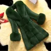 Women's Fur Faux Coat Women Long Autumn Winter High-end Imitation Rabbit Hair In The Section Outwear Female 6 Color 6XL B6 220928