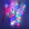 Led Bobo Wand Round Star Heart -formade ljus upp Princess Stick Magic Wand för barn Girls Jul Holiday Birthday Accessory