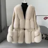 Femmes fourrure fausse fourrure manteau en cuir femmes luxe mode style court allinone peau de mouton hiver véritable jeunesse 220927