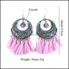 Dingle ljuskronor 6 f￤rger tillg￤ngliga handgjorda uttalande tofs ￶rh￤ngen f￶r kvinnor kristall charm stora l￥nga ￶rh￤ngen mode smycken b18 dhxcf